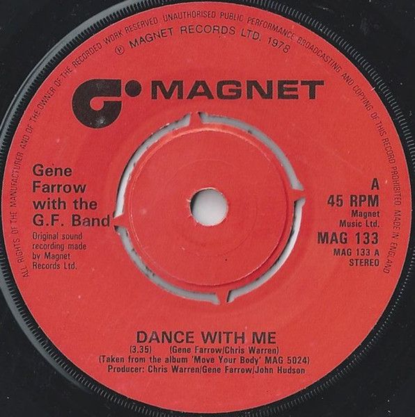 š۱7 Gene Farrow, G.F. Band Dance With Me MAG133 Magnet /00080