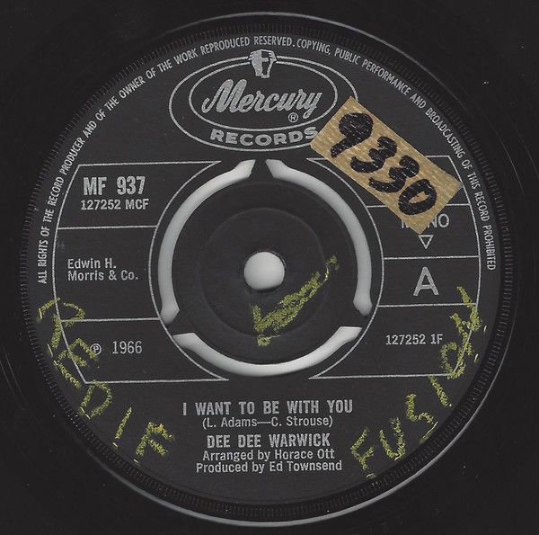 西洋音乐 - 【中古】英7” Dee Dee Warwick I Want To Be With You MF937,127252MCF Mercury /00080