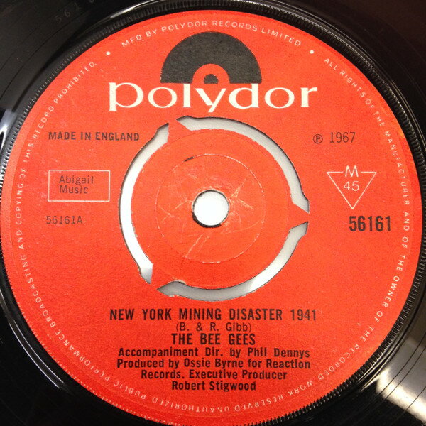 【中古】7” Bee Gees New York Mining Desaster 1941 / I Cant Se Nobody 56161 POLYDOR UK /00080