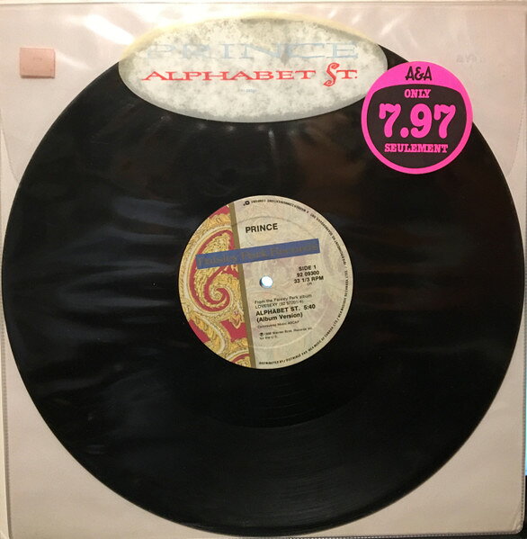 【中古】12” Prince Alphabet St. 9209300 PAISLEY PARK /00250