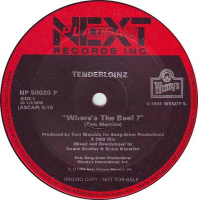 Artist Name: J - 【中古】12” Tenderloinz Wheres The Beef NP50020P NEXT PLATEAU RECORD プロモ /00250