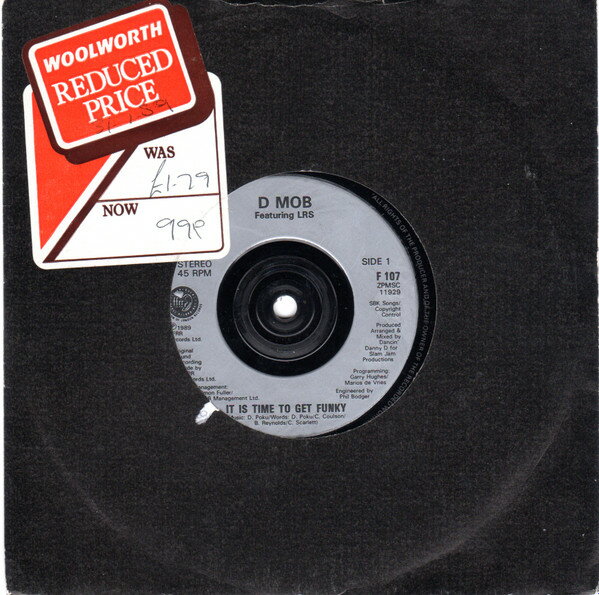 【中古】英7” D Mob, London Rhyme Syndicate It Is Time To Get Funky F107 FFRR /00080