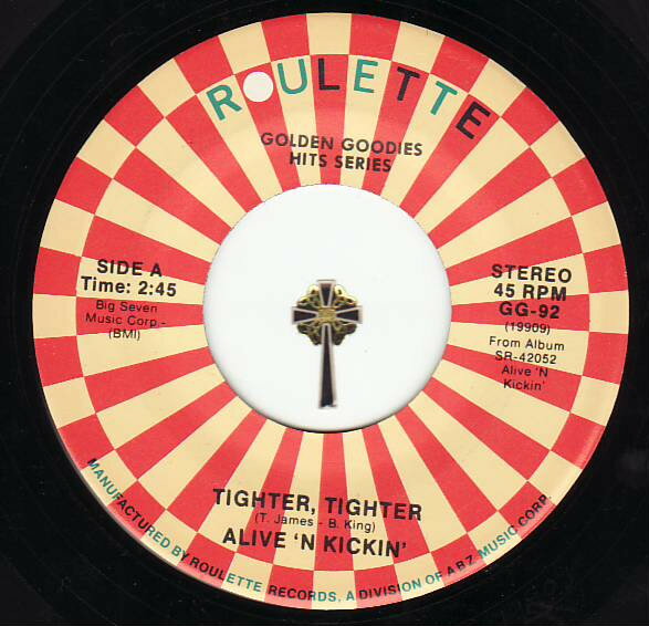 【中古】米7” Alive N Kickin / Derek Martin Tighter, Tighter / You Better Go GG92 Roulette /00080