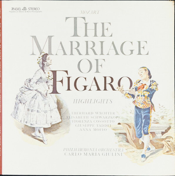 【中古】米LP Eberhard Wachter, Elisabeth Sc Mozart The Marriage Of Figaro (Highlights) 35640 ANG..