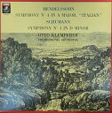 【中古】米LP Felix Mendelssohn-Bartholdy, R Symphony No. 4 In A Major,”Italian” RL32110 ANGEL /00260