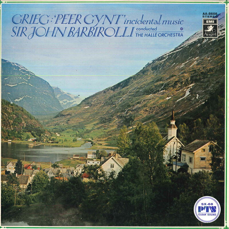 【中古】LP ジョン・バルビローリ, ハルレ管 ペール・ギュント 劇附随音楽 AA8608 ANGEL /00260