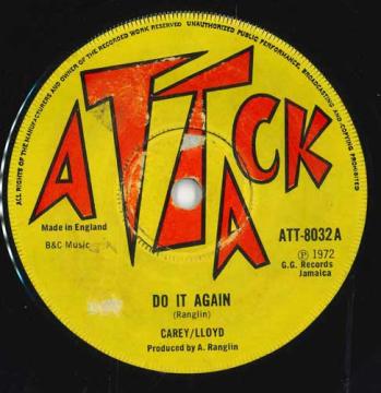 【中古】英7” Carey Johnson , Lloyd Young / Do It Again / Watch It ATT8032 Attack /00050