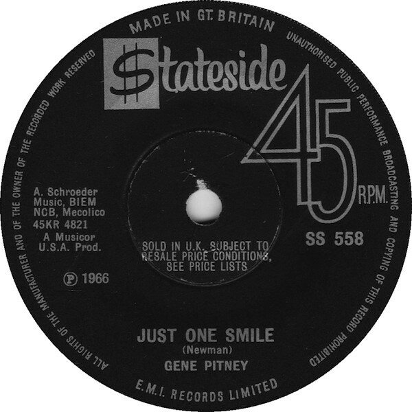 7” Gene Pitney Just One Smile SS558 Stateside /00080