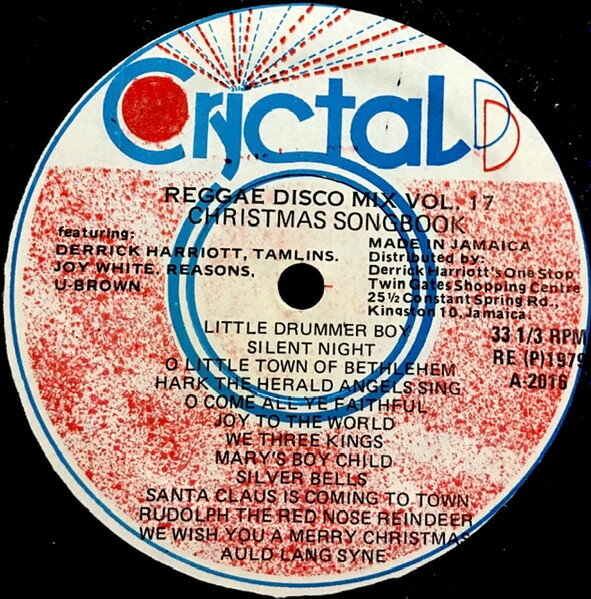 12” Derrick Harriott , The Tamlins Christmas Songbook 2016 Crystal D /00250