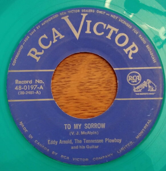 7” Eddy Arnold To My Sorrow 480197 RCA Victor /00080