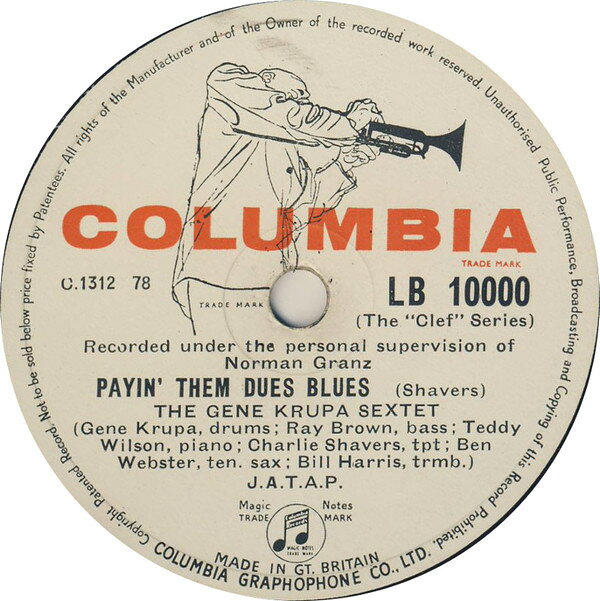 【中古】78RPM/SP Gene Krupa Sextet Payin Them Dues Blues / Jungle Drums LB10000 COLUMBIA /00500