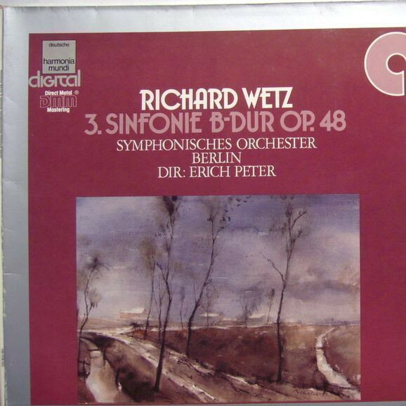 【中古】独LP Richard Wetz, Berliner Sinfoni 3. Sinfonie B-Dur Op. 48 HMIOM692 DEUTSCHE HARMONIA MU /00400