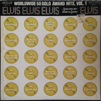 【中古】加4LP Elvis Worldwide 50 Gold Award Hits, Vol. 1 LPM6401 RCA VICTOR /01040