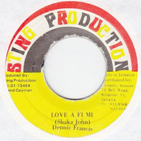 【新品】ジャマイカ7” Dennis Francis Love A fi Mi Sting Production /00048