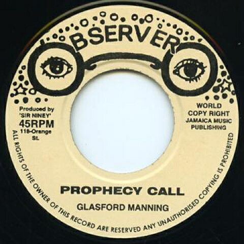Artist Name: N - 【新品】英7” Glasford Manning Prophecy Call / Dub Observer /00048