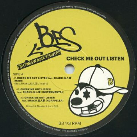 Artist Name: B - 【新品】12” Bes (Swanky Swipe) Check Me Out Listen (feat, Shaku, 仙人掌) (Main); ( LEXAL019 Ill Lounge JPN /00236