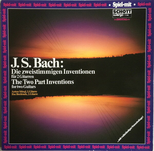 【中古】LP Johann Sebastian Bach , Anton Die Zweistimmigen Inventionen Fur 2 Gitarren / The T302 Schott Wergo /00260