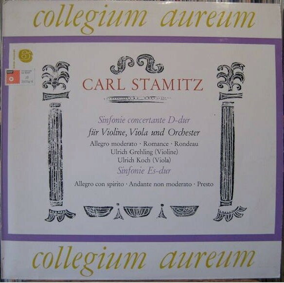 LP Carl Stamitz , Collegium Aureu Sinfonia Concertante D-dur / Sinfonie Es-dur HM30645 Harmonia Mundi /00260