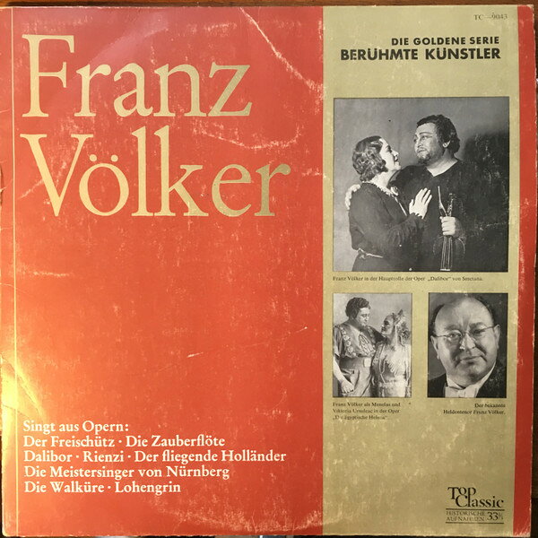 【中古】LP Franz Volker Singt Aus Opern TC9043 Top Classic /00260