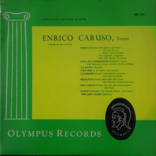 ・アーティスト Enrico Caruso ・タイトル Enrico Caruso Volume 10 - New York 1912 ・レーベル・型番 Olympus Records ORL310 ・フォーマット LPレコード ・コンディション(盤) 良い (VG+) ・コンディション(ジャケット) 良い (VG+) ・コンディション(帯) オビなし ・特記事項 サンプル画像です。実際の商品の画像ではありません 商品写真はバーコード/カタログ番号に対応したサンプル画像ですので、お送りする商品の画像ではありません。帯やライナーなどの付属品は、特記事項に記載されている場合のみ含まれます。プロモやカラーレコードなどの仕様についても、該当する場合のみ特記事項に記載しています。 【ご購入前に必ずご確認ください】 ・本店サイト(www.recordcity.jp)とは価格、送料が違います ・本店サイト、その他支店のオーダーとは同梱発送できません ・注文確定後に別の注文を頂いた場合、注文同士の同梱は致しかねます。 ・別倉庫から発送しているため、店頭受け渡しは対応しておりません ・一部商品は他の通販サイトでも販売しているため、ご注文のタイミングによっては商品のご用意ができない場合がございます。 ・土日祝日はお休みです 金曜・祝前日9時以降のご連絡またはご入金は、返答または発送が週明け・祝日明けに順次対応となります。 ・ご購入後のキャンセル不可 ご購入後のキャンセルはいかなる理由においてもお受けできません。ご了承の上、ご購入くださいませ。 ・日本郵便(ゆうパック/ゆうメール)によるお届けになります。 ・中古品であることをご理解ください 当ストアでは中古商品を主に販売しております。中古品であることをご理解の上ご購入ください。また、一部商品はRecordCityオンラインストアで試聴可能です。 ・返品について お客様のご都合による返品は一切承っておりません。 表記の内容と実際の商品に相違がある場合、また針飛び等で返品・返金をご希望される場合は、商品の到着後1週間以内にご連絡ください。商品の返送をこちらで確認後、キャンセル・返金を行います。 コンディションVG以下の商品は返品できません。プレイに影響のない表面のこすれ傷、プレス起因のノイズ盤は返品の対象外です。 【コンディション表記】 ・ほぼ新品(M-)(Like New) 完全な新品。未使用。当店ではほぼ使用しません ・非常に良い(EX)(Excellent) 中古盤として美品な状態。わずかな経年を感じるものの傷みを感じさせない、当店基準で最高の状態 ・良い(VG+)(Very Good Plus) 丁寧に扱われた中古品で、軽い使用感がみられる。 ・可(VG)(Acceptable) 使い込まれた中古品で、「良い」よりもさらに使用感がみられる。 ・悪い(VG-)(Bad) 状態が悪いアイテム。使用の保障はなく、再生不可、針飛び、目立つノイズがあるかもしれない。状態によるクレーム不可。返品不可。 ・非常に悪い(G)(Very Bad) 「悪い」よりさらに状態が悪いアイテム。使用の保障はなく、再生不可、針飛び、目立つノイズがあるかもしれない。状態によるクレーム不可。返品不可。 ・ジャンク(Fair)(Junk/Fair) 割れている、反っている、水ダメージがある、カビ、ジャケットが分離している、ひどい書き込み、ひどい擦れなど最低の状態。使用の保障はなく、再生不可、針飛び、目立つノイズがあるかもしれない。状態によるクレーム不可。返品不可。 ・ジャンク(Poor)(Junk/Poor) 割れている、反っている、水ダメージがある、カビ、ジャケットが分離している、ひどい書き込み、ひどい擦れなど最低の状態。使用の保障はなく、再生不可、針飛び、目立つノイズがあるかもしれない。状態によるクレーム不可。返品不可。