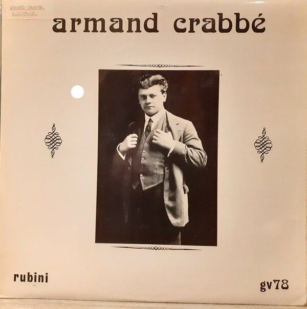 LP Armand Crabbe Armand Crabbe GV78 Rubini Records /00260
