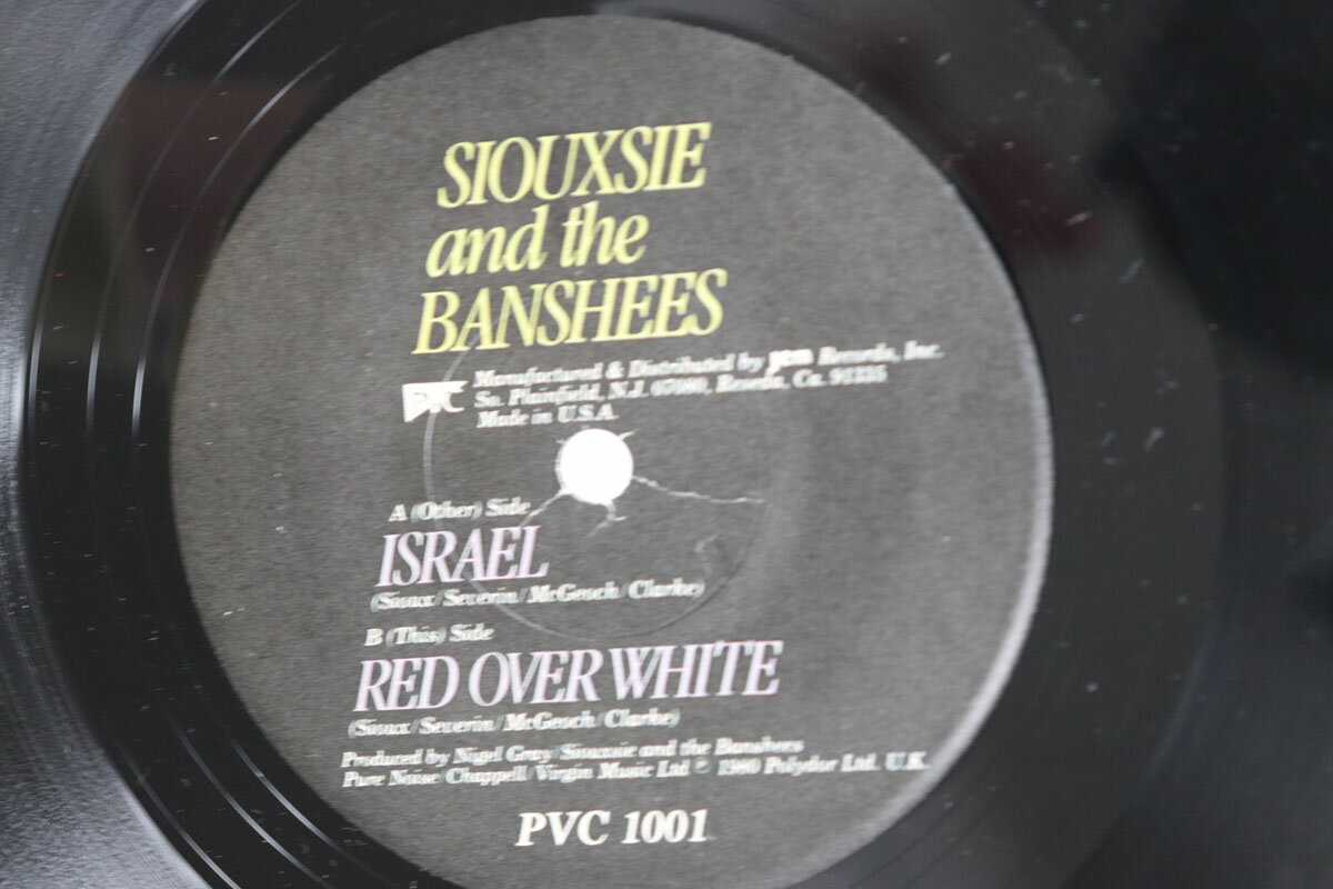 7” Siouxsie &amp; The Banshees Israel / Red Over White PVC1001 POLYDOR /00080