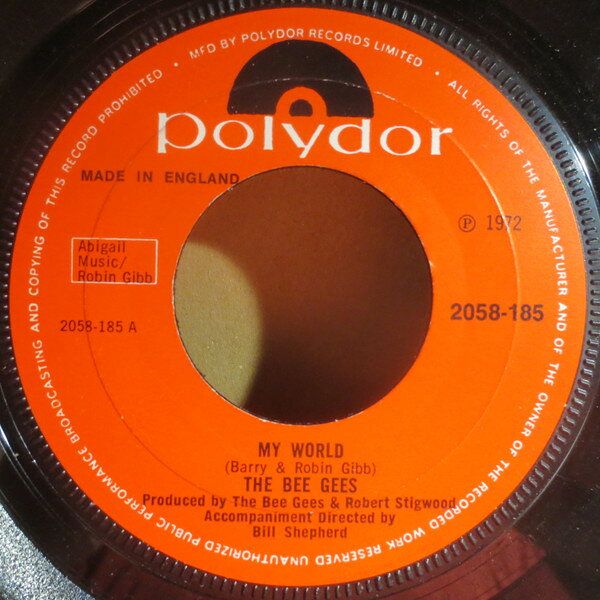 Artist Name: N - 【中古】7” Bee Gees My World 2058185 Polydor /00080