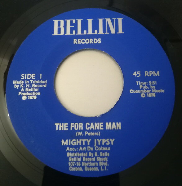 【中古】7” Mighty Jypsy The For Cane Man / Dance Woman NONE Bellini Records /00080