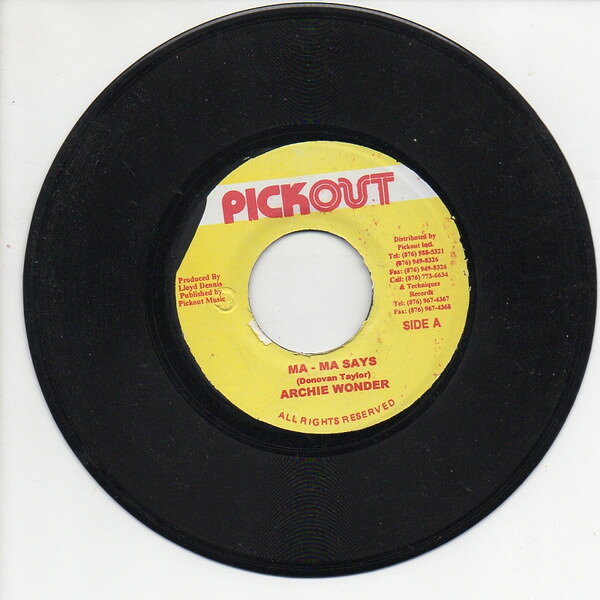 7” Archie Wonder Ma-Ma Says NONE Pickout /00080