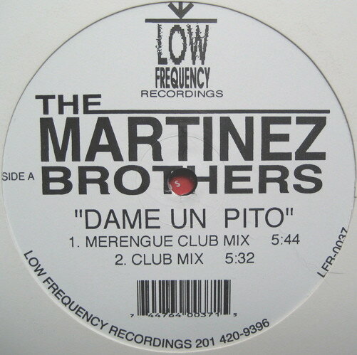 【中古】米12” Martinez Brothers Dame Un Pito / Fly Tetas LFR0037 Low Frequency Record /00250