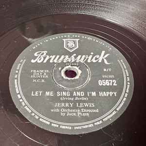 【中古】英78RPM/SP Jerry Lewis (3) Let Me Sing And Im Happy / It All Depends On you 05672 Brunswick /00500