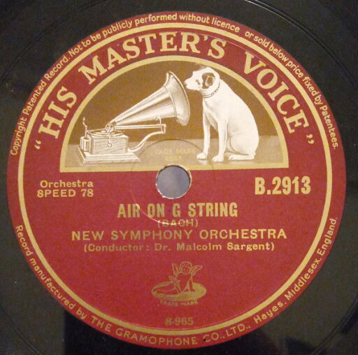【中古】英78RPM/SP New Symphony Orchestra Of Lond Air On G String / Londonderry Air B2913 His Masters Voice /00500 【中古】英78RPM/SP New Symphony Orchestra Of Lond Air On G String / Londonderry Air B2913 His Masters Voice /00500