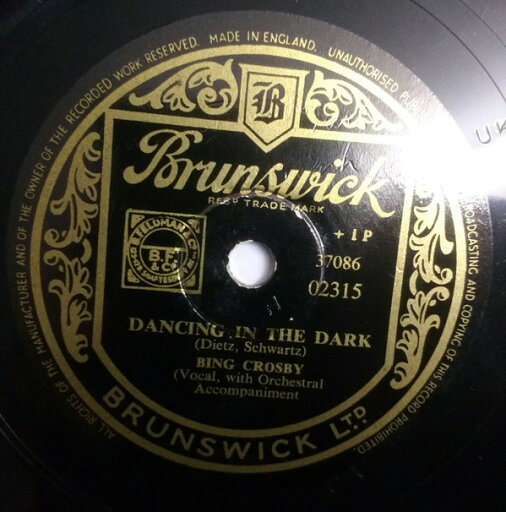 【中古】英78RPM/SP Bing Crosby Dancing In The Dark / Where The Blue Of The Night 02315 Brunswick /00500 【中古】英78RPM/SP Bing Crosby Dancing In The Dark / Where The Blue Of The Night 02315 Brunswick /00500