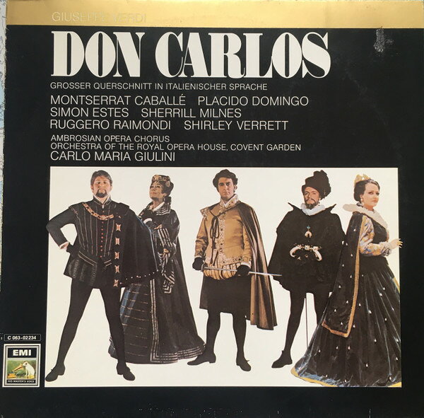 【中古】LP Giuseppe Verdi - Montserrat Ca Don Carlos 1C06302234 His Masters Voice /00260