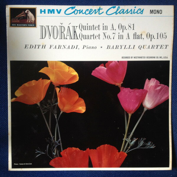 ・アーティスト Edith Farnadi, Barylli Quartet ・タイトル Dvorak: Piano Quintet in A Major Op. 81, String Quartet in A Flat Op. 105 ・レーベル・型番 HIS MASTER'S VOICE XLP20054 ・フォーマット LPレコード ・コンディション(盤) 非常に良い(EX) ・コンディション(ジャケット) 良い (VG+) ・コンディション(帯) オビなし ・特記事項 【カバー軽い変色】【カバーにリングウェア】 サンプル画像です。実際の商品の画像ではありません 商品写真はバーコード/カタログ番号に対応したサンプル画像ですので、お送りする商品の画像ではありません。帯やライナーなどの付属品は、特記事項に記載されている場合のみ含まれます。プロモやカラーレコードなどの仕様についても、該当する場合のみ特記事項に記載しています。 【ご購入前に必ずご確認ください】 ・本店サイト(www.recordcity.jp)とは価格、送料が違います ・本店サイト、その他支店のオーダーとは同梱発送できません ・注文確定後に別の注文を頂いた場合、注文同士の同梱は致しかねます。 ・別倉庫から発送しているため、店頭受け渡しは対応しておりません ・一部商品は他の通販サイトでも販売しているため、ご注文のタイミングによっては商品のご用意ができない場合がございます。 ・土日祝日はお休みです 金曜・祝前日9時以降のご連絡またはご入金は、返答または発送が週明け・祝日明けに順次対応となります。 ・ご購入後のキャンセル不可 ご購入後のキャンセルはいかなる理由においてもお受けできません。ご了承の上、ご購入くださいませ。 ・日本郵便(ゆうパック/ゆうメール)によるお届けになります。 ・中古品であることをご理解ください 当ストアでは中古商品を主に販売しております。中古品であることをご理解の上ご購入ください。また、一部商品はRecordCityオンラインストアで試聴可能です。 ・返品について お客様のご都合による返品は一切承っておりません。 表記の内容と実際の商品に相違がある場合、また針飛び等で返品・返金をご希望される場合は、商品の到着後1週間以内にご連絡ください。商品の返送をこちらで確認後、キャンセル・返金を行います。 コンディションVG以下の商品は返品できません。プレイに影響のない表面のこすれ傷、プレス起因のノイズ盤は返品の対象外です。 【コンディション表記】 ・ほぼ新品(M-)(Like New) 完全な新品。未使用。当店ではほぼ使用しません ・非常に良い(EX)(Excellent) 中古盤として美品な状態。わずかな経年を感じるものの傷みを感じさせない、当店基準で最高の状態 ・良い(VG+)(Very Good Plus) 丁寧に扱われた中古品で、軽い使用感がみられる。 ・可(VG)(Acceptable) 使い込まれた中古品で、「良い」よりもさらに使用感がみられる。 ・悪い(VG-)(Bad) 状態が悪いアイテム。使用の保障はなく、再生不可、針飛び、目立つノイズがあるかもしれない。状態によるクレーム不可。返品不可。 ・非常に悪い(G)(Very Bad) 「悪い」よりさらに状態が悪いアイテム。使用の保障はなく、再生不可、針飛び、目立つノイズがあるかもしれない。状態によるクレーム不可。返品不可。 ・ジャンク(Fair)(Junk/Fair) 割れている、反っている、水ダメージがある、カビ、ジャケットが分離している、ひどい書き込み、ひどい擦れなど最低の状態。使用の保障はなく、再生不可、針飛び、目立つノイズがあるかもしれない。状態によるクレーム不可。返品不可。 ・ジャンク(Poor)(Junk/Poor) 割れている、反っている、水ダメージがある、カビ、ジャケットが分離している、ひどい書き込み、ひどい擦れなど最低の状態。使用の保障はなく、再生不可、針飛び、目立つノイズがあるかもしれない。状態によるクレーム不可。返品不可。