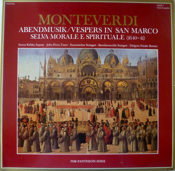 【中古】2discs LP Claudio Monteverdi , Emma Kirk Abendmusik / Vespers In San Marco / Selva Morale E FSM406751 FSM /00660