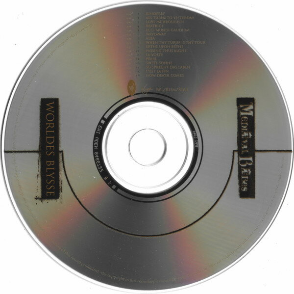 CD Mediaeval Baebes Worldes Blysse CDVE941 VIRGIN /00110