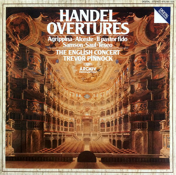 【中古】LP Georg Friedrich Handel / The E Overtures (Agrippina Alceste Il Pastor Fido S 4192191 Archiv Produktion /00400