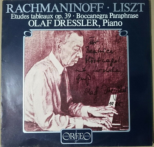 LP Sergei Vasilyevich Rachmaninof Etudes-Tableaux Op. 39 / Boccanegra Paraphrase S010821A Orfeo /00260