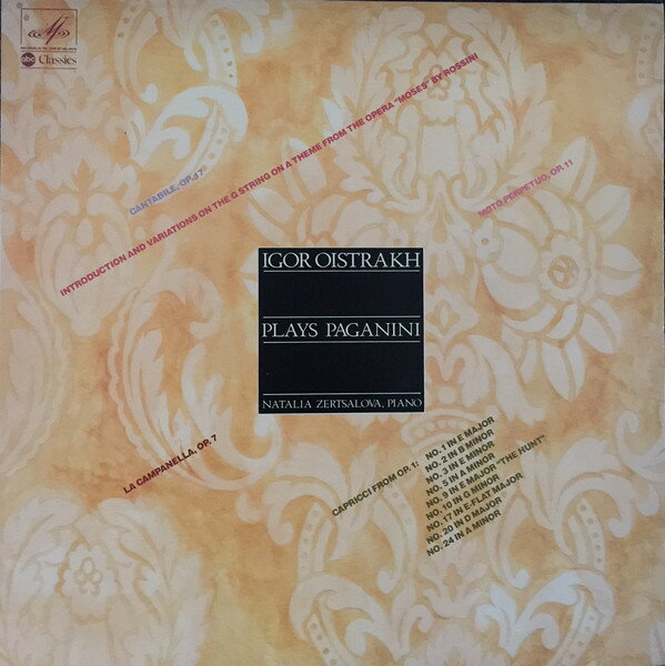 LP Igor Oistrach , Niccolo Pagani Igor Oistrakh Plays Paganini AB67027 ABC Classics /00260