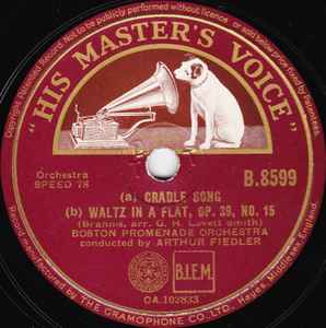 【中古】英78RPM/SP Boston Promenade Orchestra Con Cradle Song / Waltz / At Dawning B8599 His Mas..