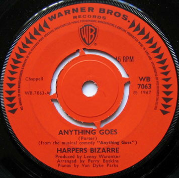 【中古】英7” Harpers Bizarre Anything Goes WB7063 Warner Bros. Records /00080