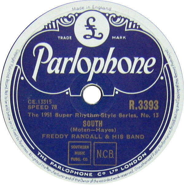 Artist Name: S - 【中古】英78RPM/SP Freddy Randall & His Band South/Jennys Ball R3393 Parlophone /00500