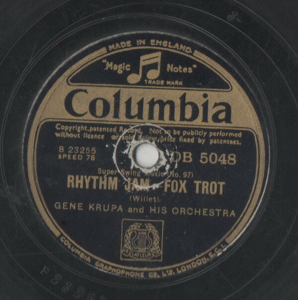 【中古】英78RPM/SP Gene Krupa & His Orchestra Rhythm Jam / Wire Brush Stomp DB5048 Columbia /00500