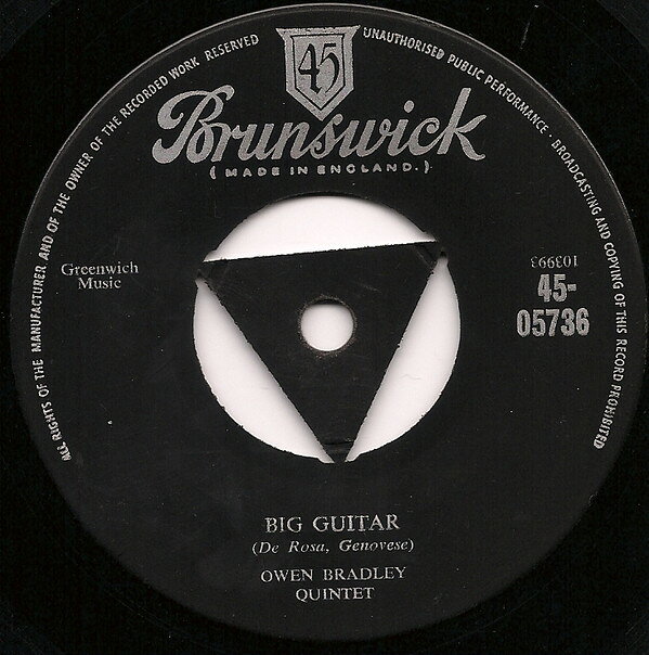 英7” Owen Bradley &amp; His Quintet Big Guitar / Sentimental Dream 4505736 Brunswick /00080