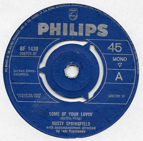 【中古】英7” Dusty Springfield Some Of Your Lovin / Ill Love You For A While BF1430 Philips /00080