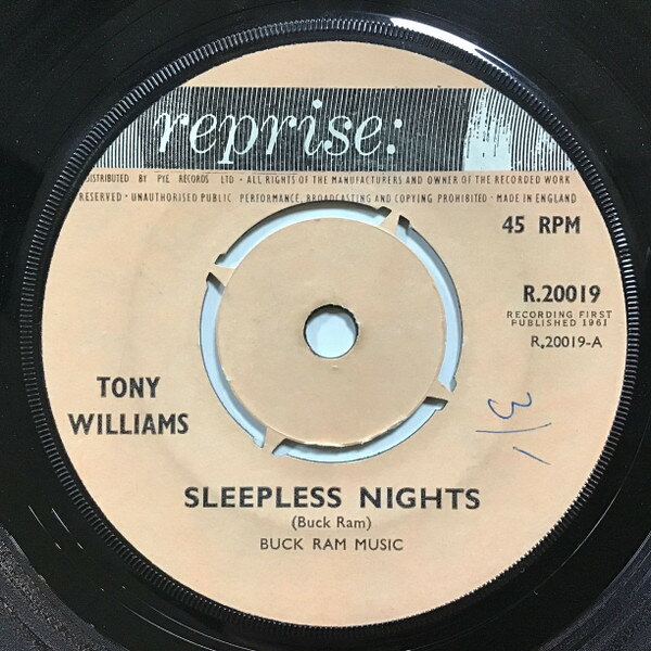 英7” Tony Williams (2) Sleepless Nights R20019 Reprise Records /00080
