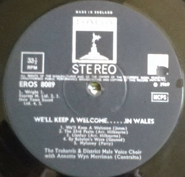 LP Treharris,district Male Voice Well Keep A Welcome - In Wales EROS8089 SAGA EROS /00260