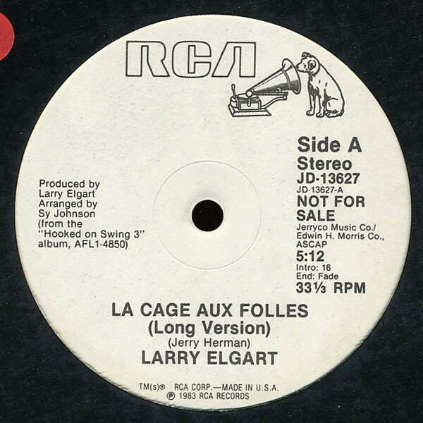 Artist Name: R - 【中古】12” Larry Elgart La Cage Aux Folles JD13627 RCA プロモ /00250
