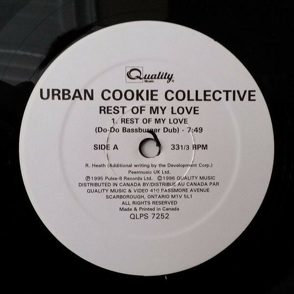 【中古】12” Urban Cookie Collective Rest Of My Love / Spend The Day QLPS7252 QUALITY MUSIC /00250